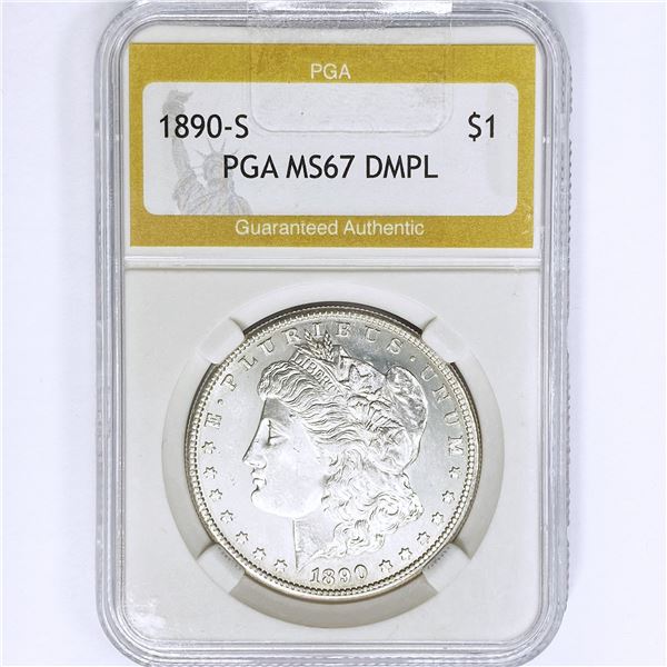 1890-S Morgan Silver Dollar PGA MS67 DMPL