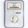 Image 1 : 1950-S Washington Silver Quarter NGC MS66