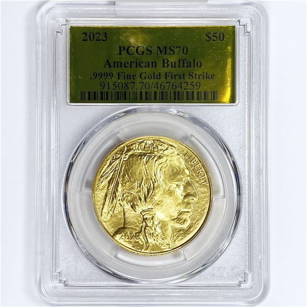 2023 $50 1oz AGB PCGS MS70 1st Strike