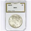 Image 1 : 1925-S Silver Peace Dollar PCI MS64