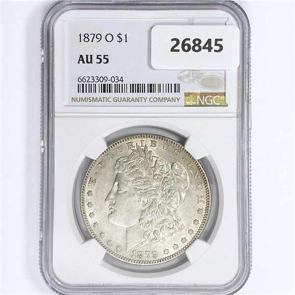 1879-O Morgan Silver Dollar NGC AU55