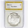 Image 1 : 1884-CC Morgan Silver Dollar PGA MS64+
