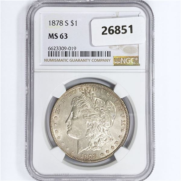 1878-S Morgan Silver Dollar NGC MS63