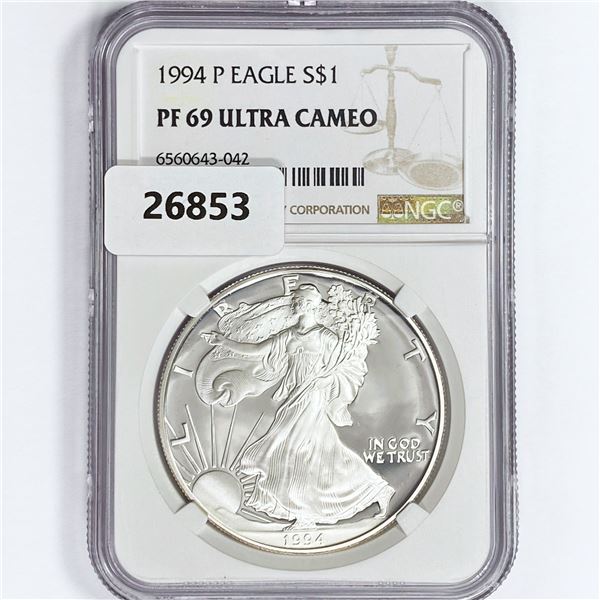 1994-P American Silver Eagle NGC PF69 UC