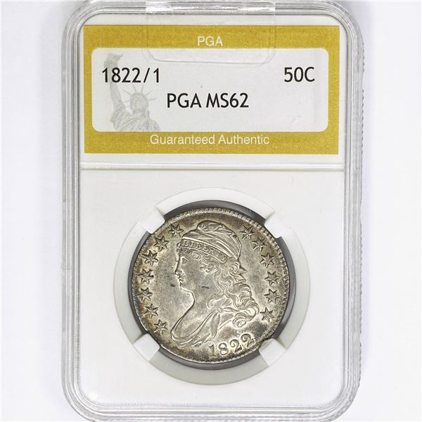 1822/1 Capped Bust Half Dollar PGA MS62