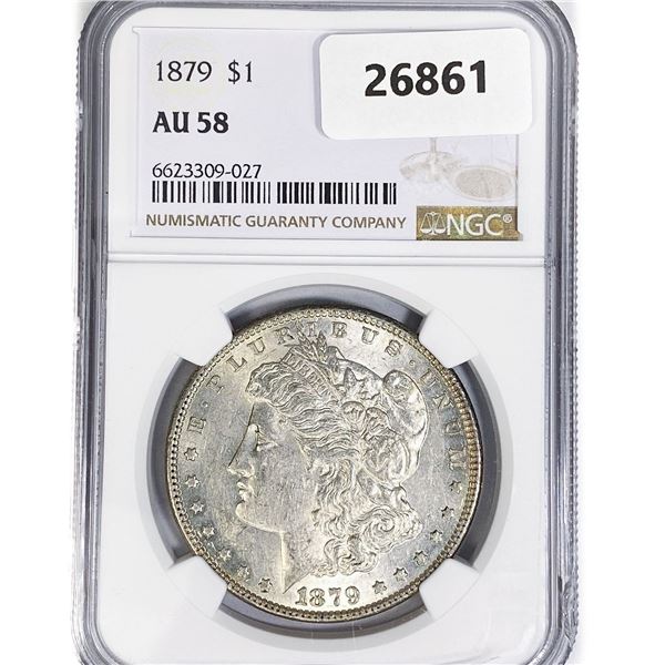 1879 Morgan Silver Dollar NGC AU58