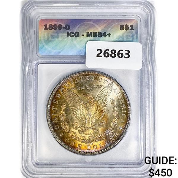 1899-O Morgan Silver Dollar ICG MS64+