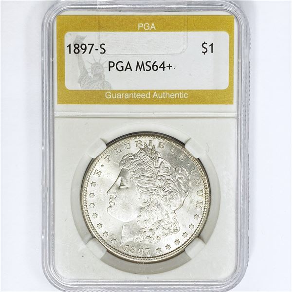 1897-S Morgan Silver Dollar PGA MS64+