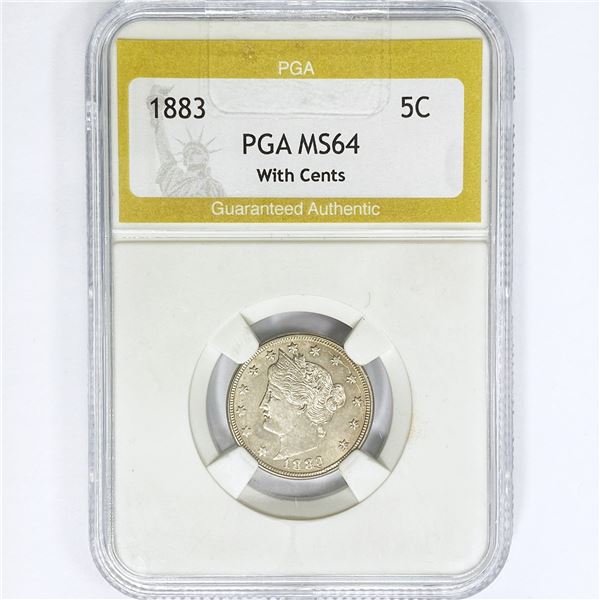 1883 Liberty Victory Nickel PGA MS64 w/ Cents