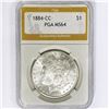 Image 1 : 1884-CC Morgan Silver Dollar PGA MS64