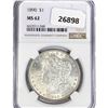 Image 1 : 1890 Morgan Silver Dollar NGC MS62