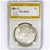 Image 1 : 1884-CC Morgan Silver Dollar PGA MS64