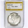 Image 1 : 1878 8TF Morgan Silver Dollar PGA MS64