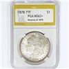 Image 1 : 1878 7TF Morgan Silver Dollar PGA MS63+ Rev 79