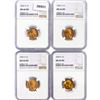 Image 1 : 1947-S Set (4) Wheat Cent NGC MS66 RD