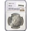 Image 1 : 1882-O Morgan Silver Dollar NGC MS62