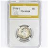 Image 1 : 1935-S Washington Silver Quarter PGA MS64