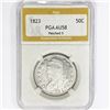 Image 1 : 1823 Ptchd 3 Capped Bust Half Dollar PGA AU58
