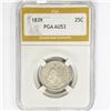 Image 1 : 1839 Seated Liberty Quarter PGA AU53