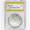 Image 1 : 1878 8TF Morgan Silver Dollar PGA MS63 DMPL