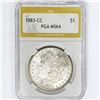Image 1 : 1883-CC Morgan Silver Dollar PGA MS64