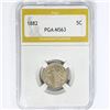 Image 1 : 1882 Shield Nickel PGA MS63