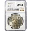 Image 1 : 1923-D Silver Peace Dollar NGC MS61