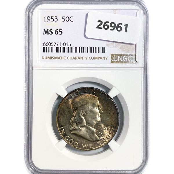 1953 Franklin Half Dollar NGC MS65