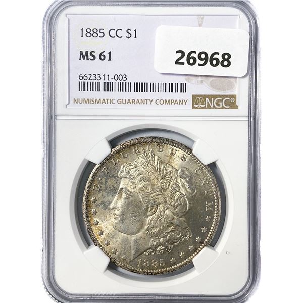 1885-CC Morgan Silver Dollar NGC MS61