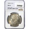 Image 1 : 1885-CC Morgan Silver Dollar NGC MS61
