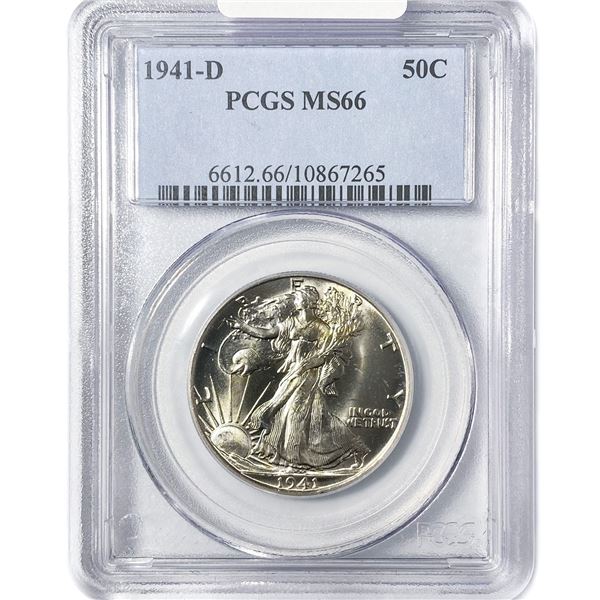 1941-D Walking Liberty Half Dollar PCGS MS66