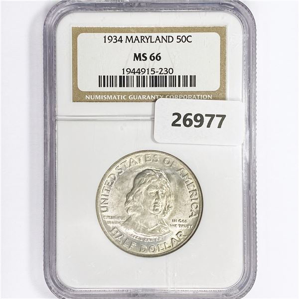 1934 Maryland Half Dollar NGC MS66