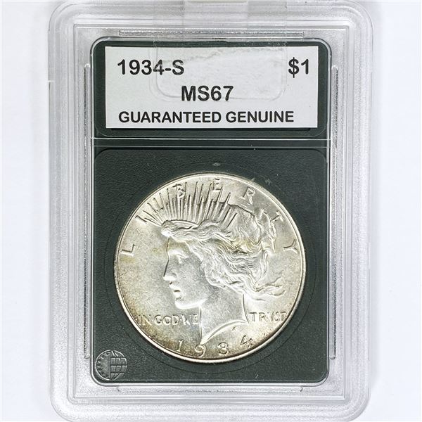 1934-S Silver Peace Dollar GG MS67