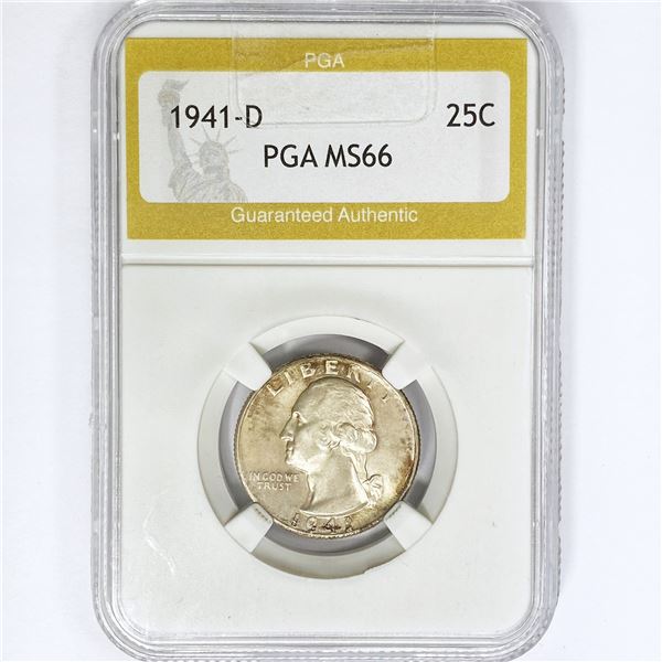 1941-D Washington Silver Quarter PGA MS66