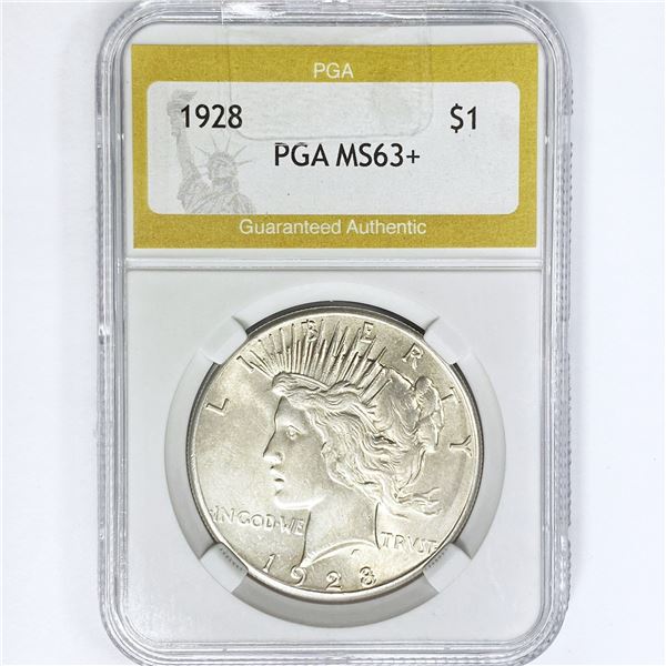 1928 Silver Peace Dollar PGA MS63+