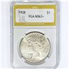Image 1 : 1928 Silver Peace Dollar PGA MS63+