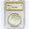 Image 1 : 1883-CC Morgan Silver Dollar PGA MS64