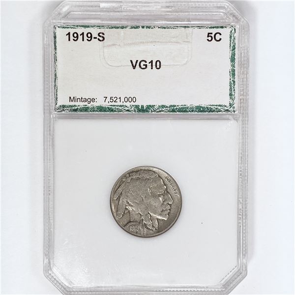 1919-S Buffalo Nickel PCI VG10