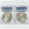 Image 1 : (2) 1922-D Peace Silver Dollars PCGS MS61
