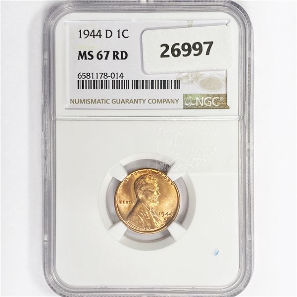 1944-D Wheat Cent NGC MS67 RD