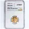 Image 1 : 1945-S Wheat Cent NGC MS66 RD