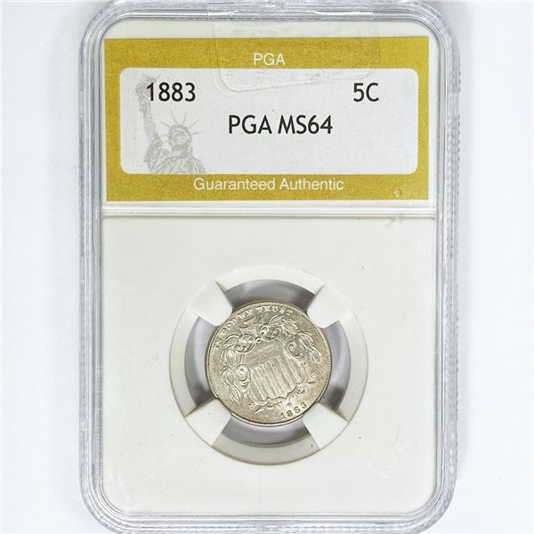 1883 Shield Nickel PGA MS64