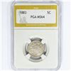 Image 1 : 1883 Shield Nickel PGA MS64
