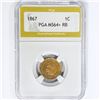 Image 1 : 1867 Indian Head Cent PGA MS64+ RB
