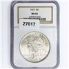 Image 1 : 1923 Silver Peace Dollar NGC MS65