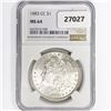 Image 1 : 1883-CC Morgan Silver Dollar NGC MS64