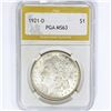 Image 1 : 1921-D Morgan Silver Dollar PGA MS63