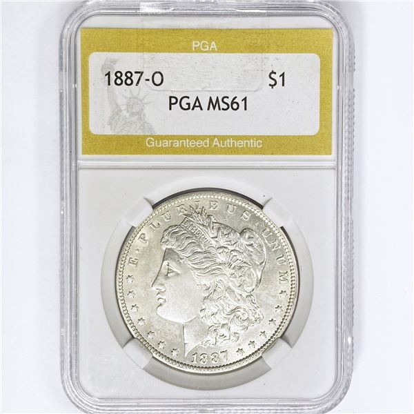 1887-O Morgan Silver Dollar PGA MS61