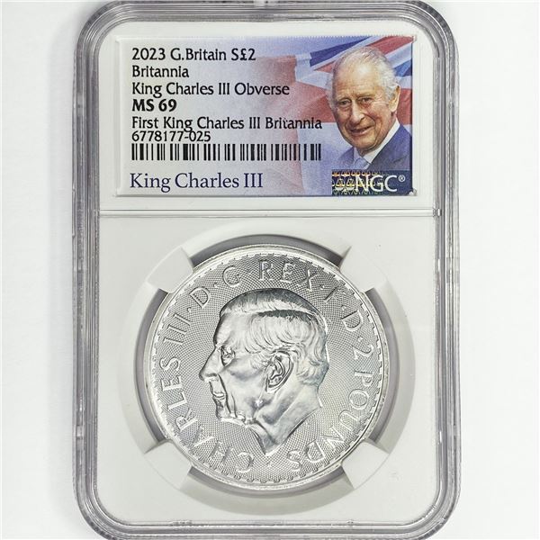 2023 1oz G.B. S2Â£ NGC MS69 King Charles III