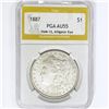 Image 1 : 1887 Morgan Silver Dollar PGA AU55 VAM-12, Alligat